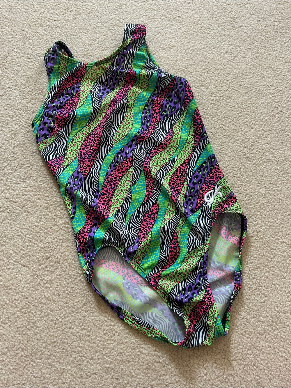 Like New GK Tank Leo, Multicolor Neon Animal Print, size CM